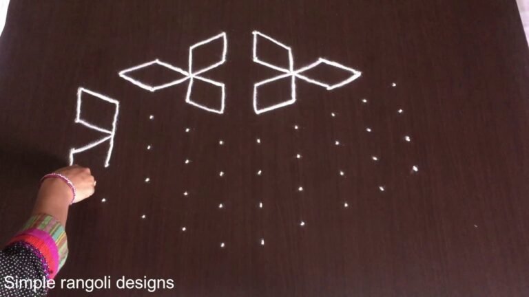 8×4 dots rangoli
