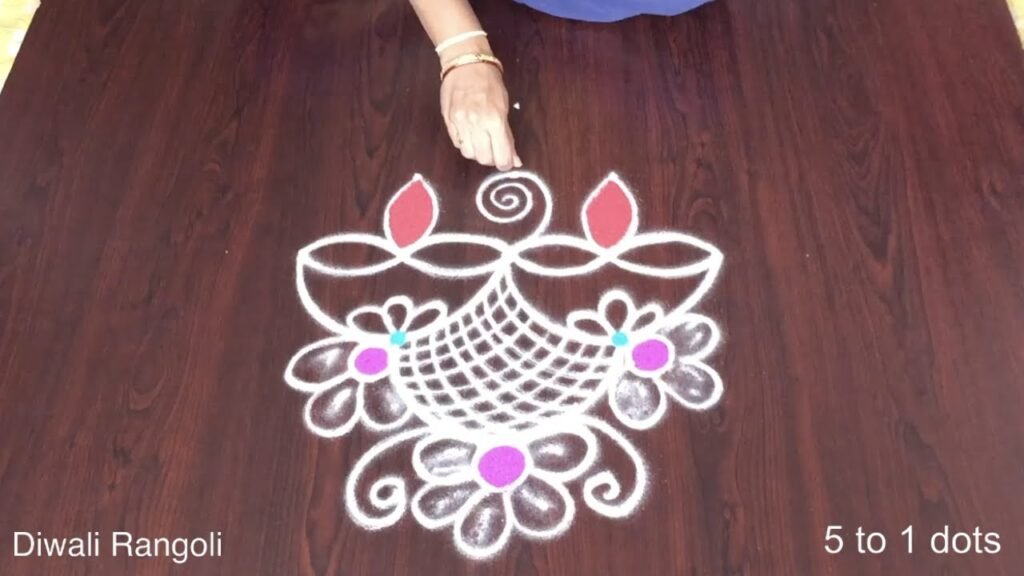 peacock rangoli for Diwali
