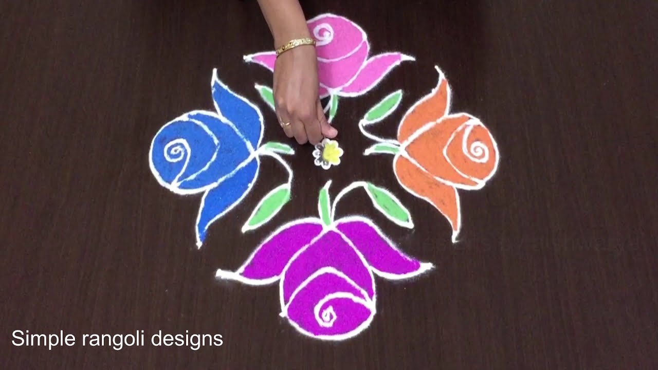 Rangoli Designs for Sankranti 9 to 3 Dots