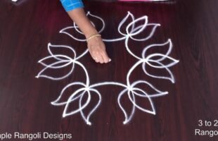 Rangoli Designs Using Rice Flour