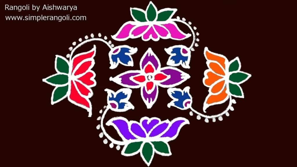 9×3 dots rangoli