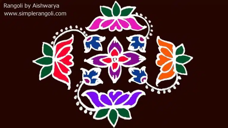 9×3 dots rangoli