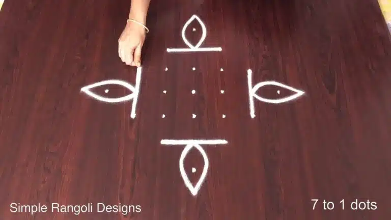 7 dots rangoli