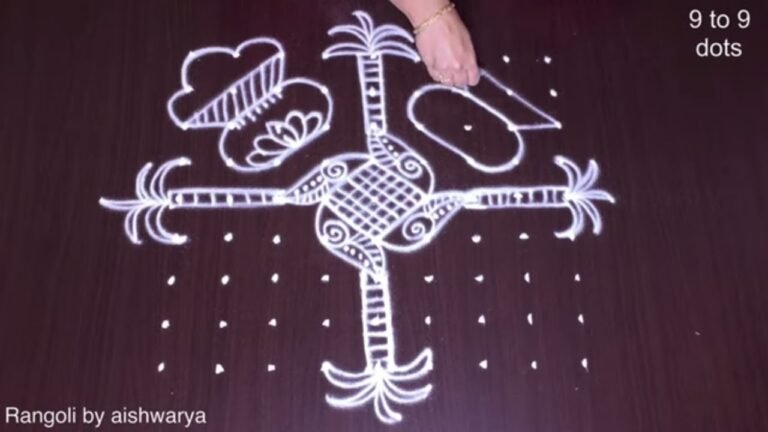 9×9 dots rangoli