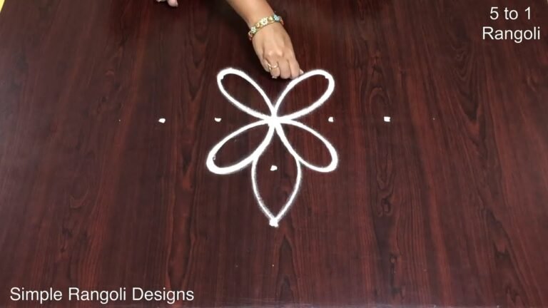 Rangoli for Beginners With 5 Dots