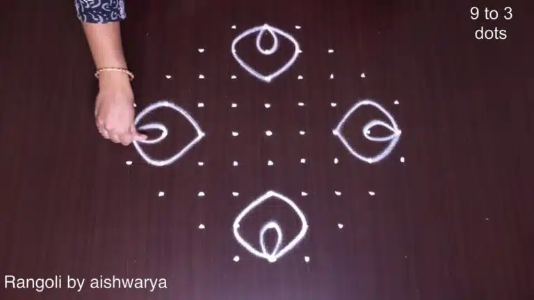 9×3×3 dots rangoli
