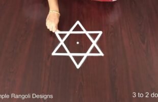 Rangoli Kolam for Karthigai Deepam