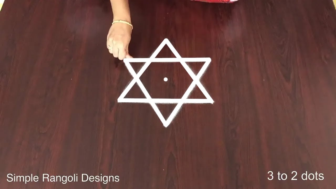Rangoli Kolam for Karthigai Deepam