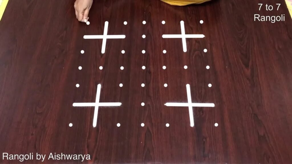 7×7 dots rangoli