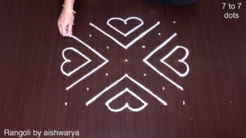 Rangoli Muggulu Simple 7 Into 7