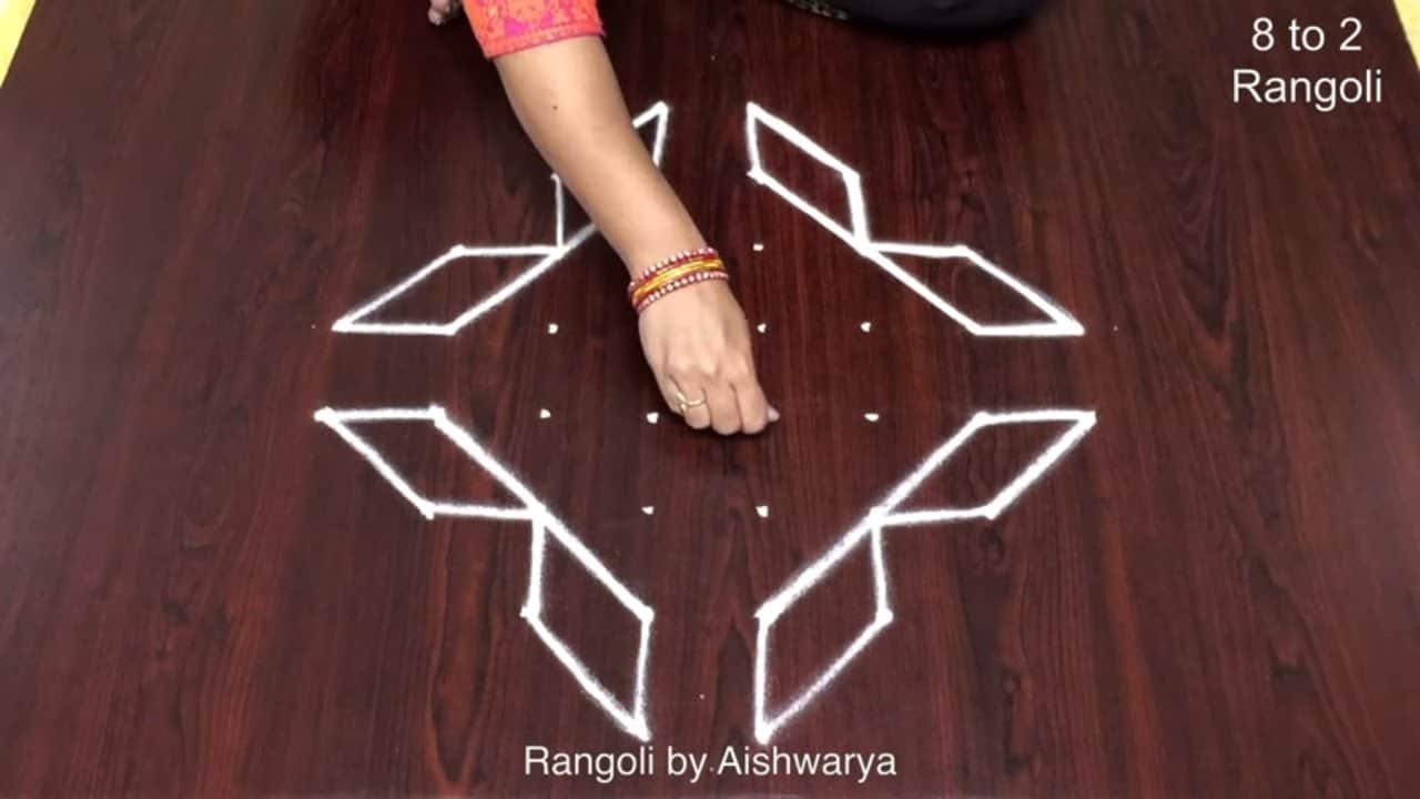 Rangoli Muggulu With Dots
