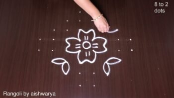 Rangoli on Floor 8x2x2 Dots