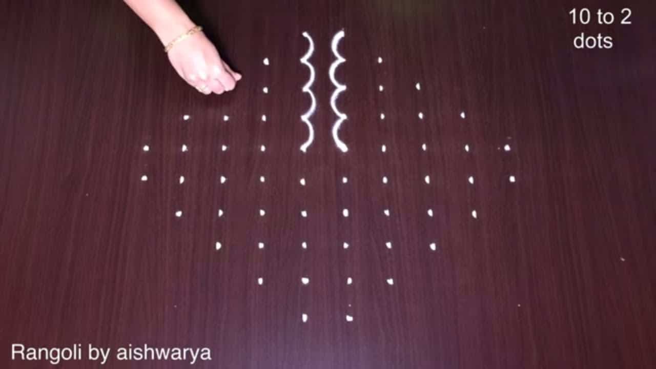 Rangoli on Floor Easy 10-2-2