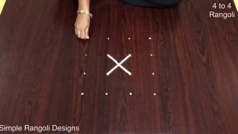 4×4 dots rangoli