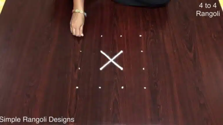 4×4 dots rangoli