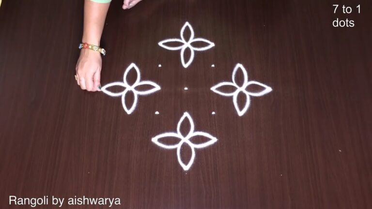 Rangoli Simple and Easy 7×1