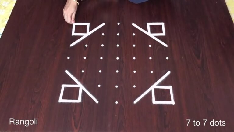 step-by-step rangoli