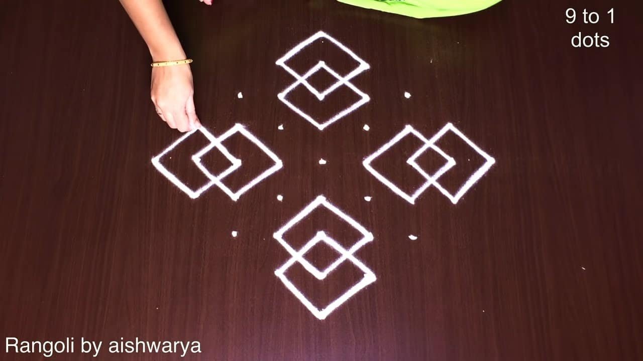 Rangoli Using Geometrical Shapes