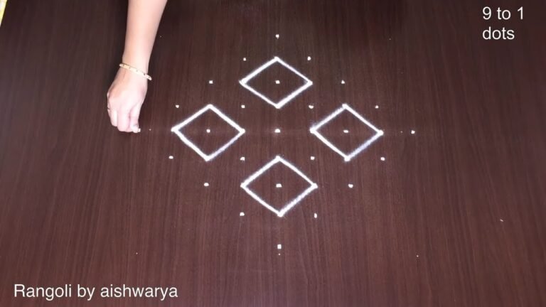 rangoli with geometrical shapes