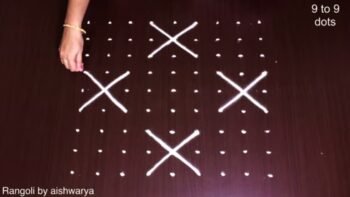 Roju Vari Suluvaina Muggulu 9 Dots