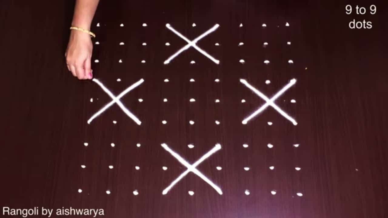 Roju Vari Suluvaina Muggulu 9 Dots