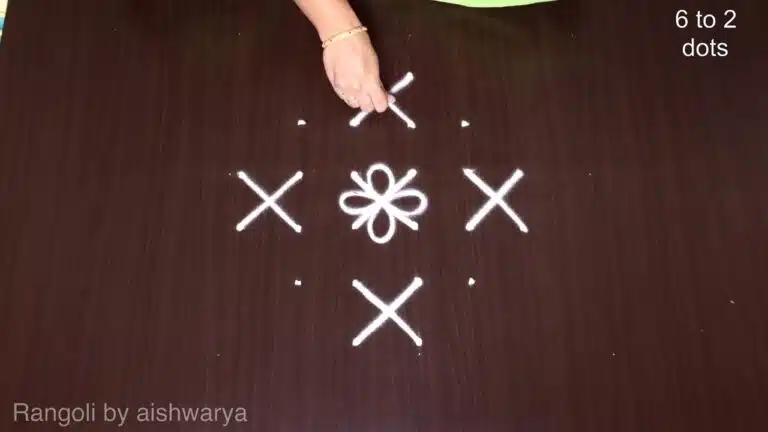 6×2×2 dots village kolam