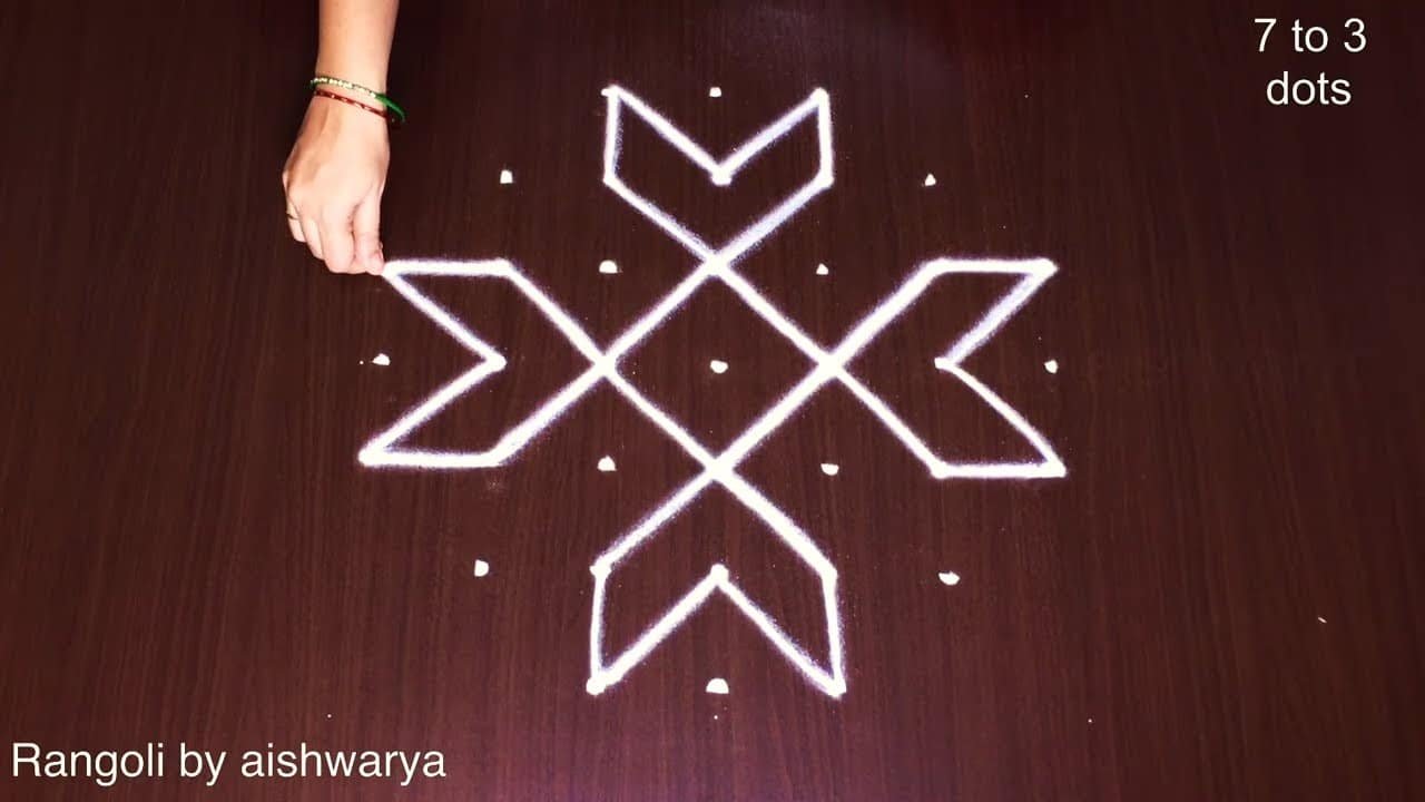 Rojuvari Simple Muggulu Dot Rangoli