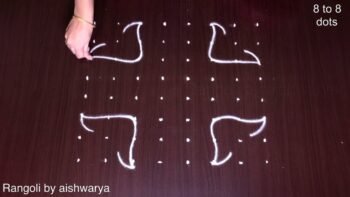 Rose Flower Kolam Beautiful