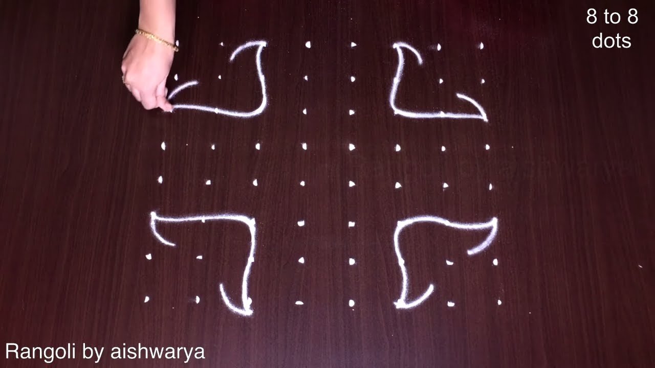 Rose Flower Kolam Beautiful