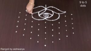 9 to 5 dots Rangoli Designs