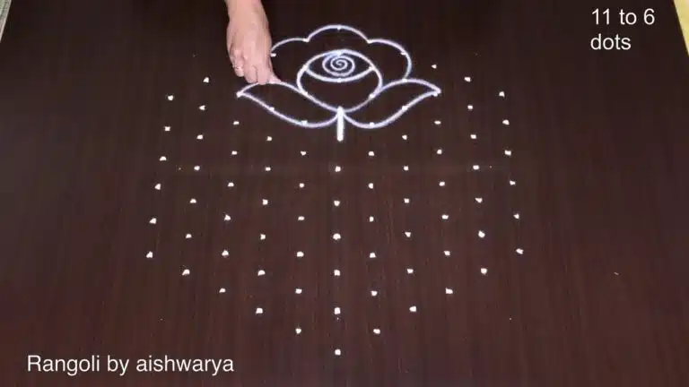 rose flower kolam
