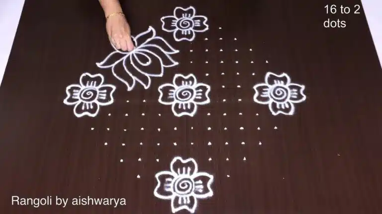 16-to-2 dot Sankranthi muggulu