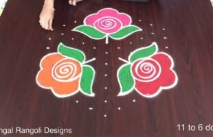 Sankranthi Muggulu Designs With Colours