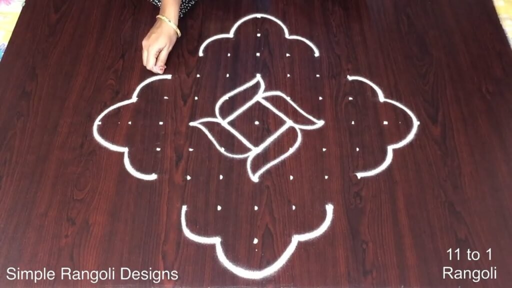 Sankranthi muggulu with dots