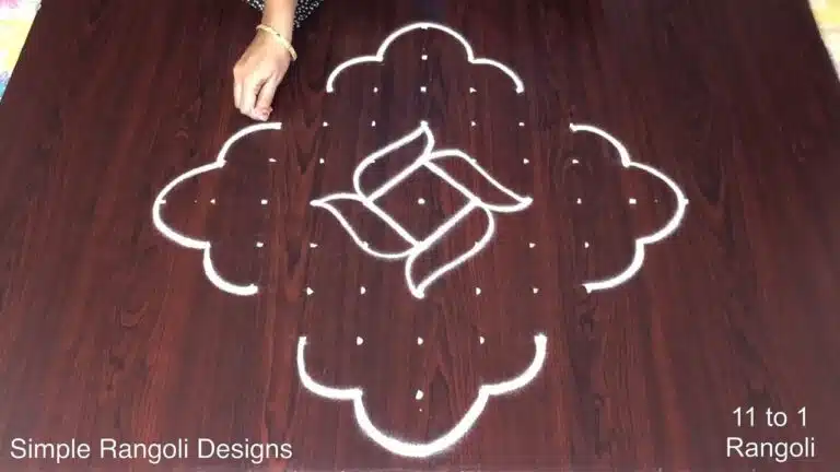 Sankranthi muggulu with dots