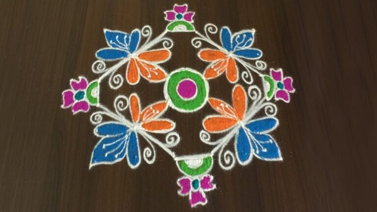 6×6 dots Pongal Sankranti kolam