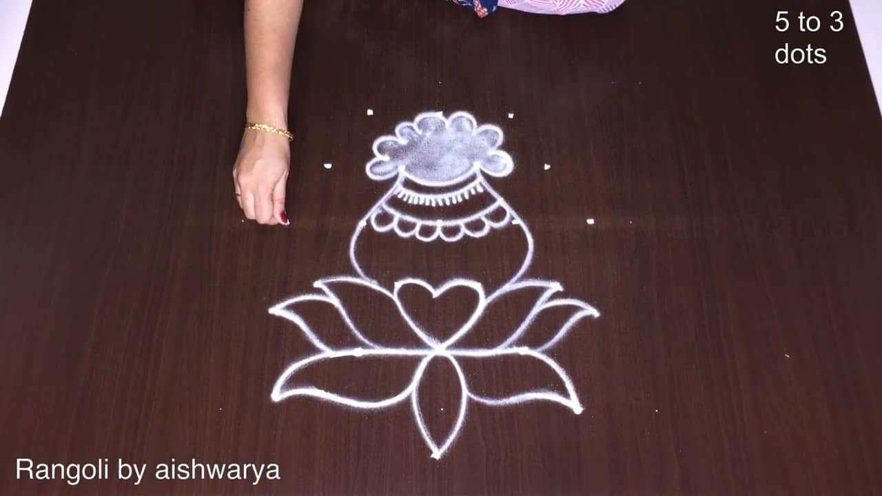 Sankranthi Pongal Pot Rangoli Kolam Designs