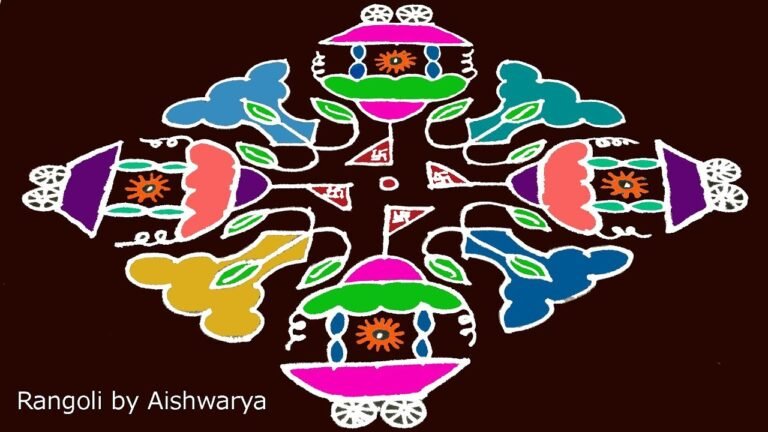 Sankranthi chariot rangoli