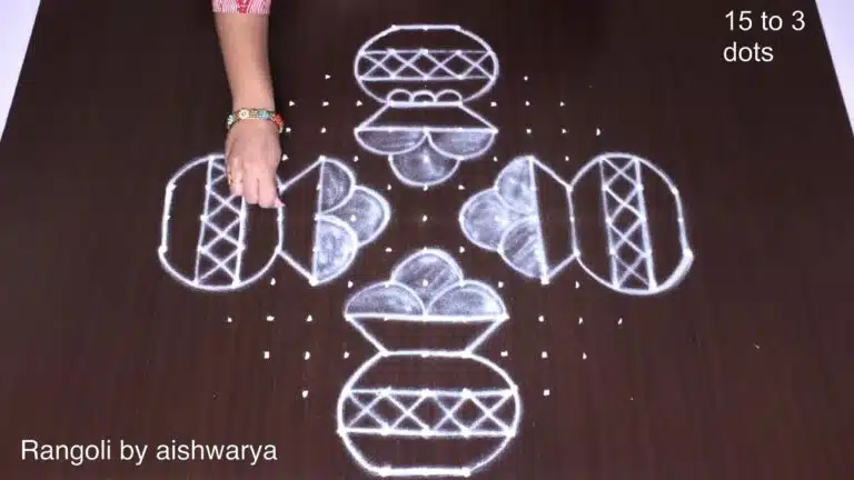 Sankranthi Special Bhogi Kundala drawn at home doorstep