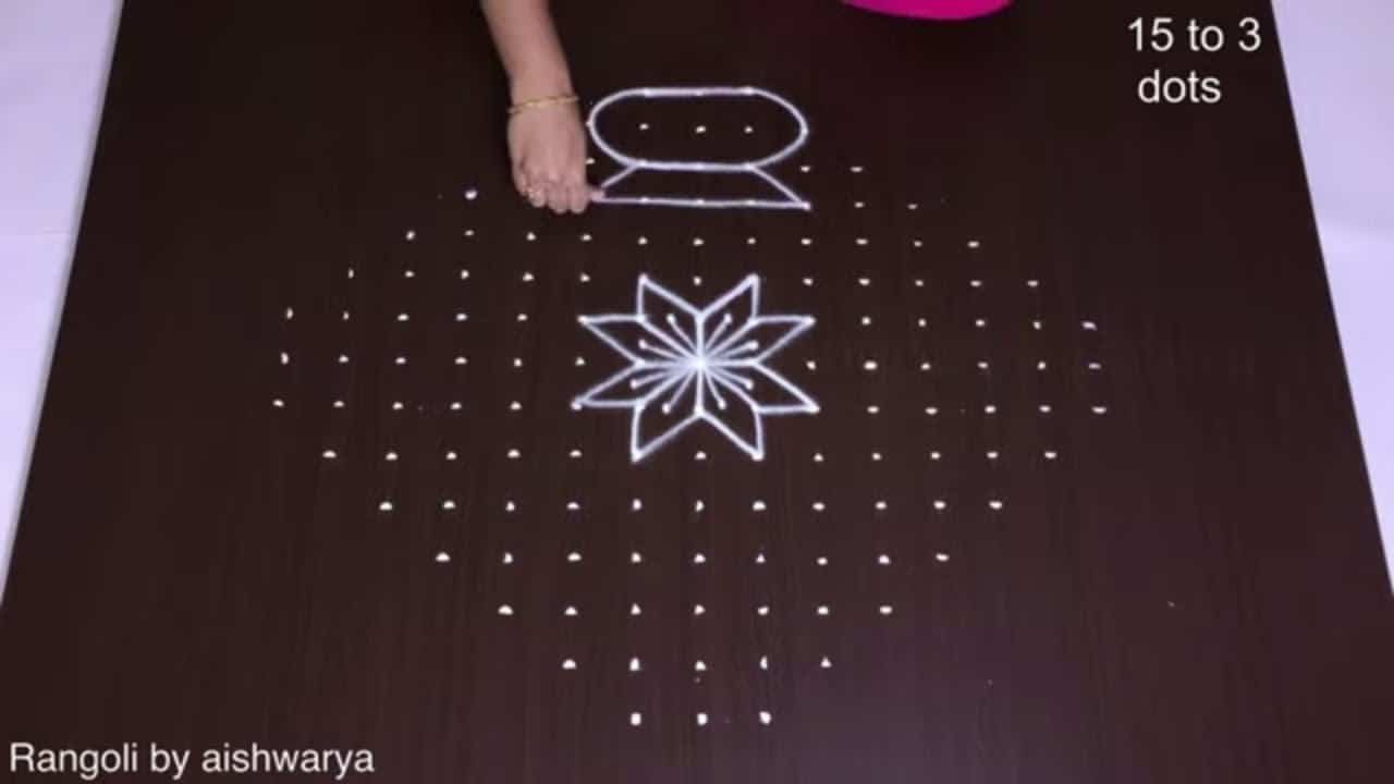 Sankranti Designs Muggulu 15 Dots