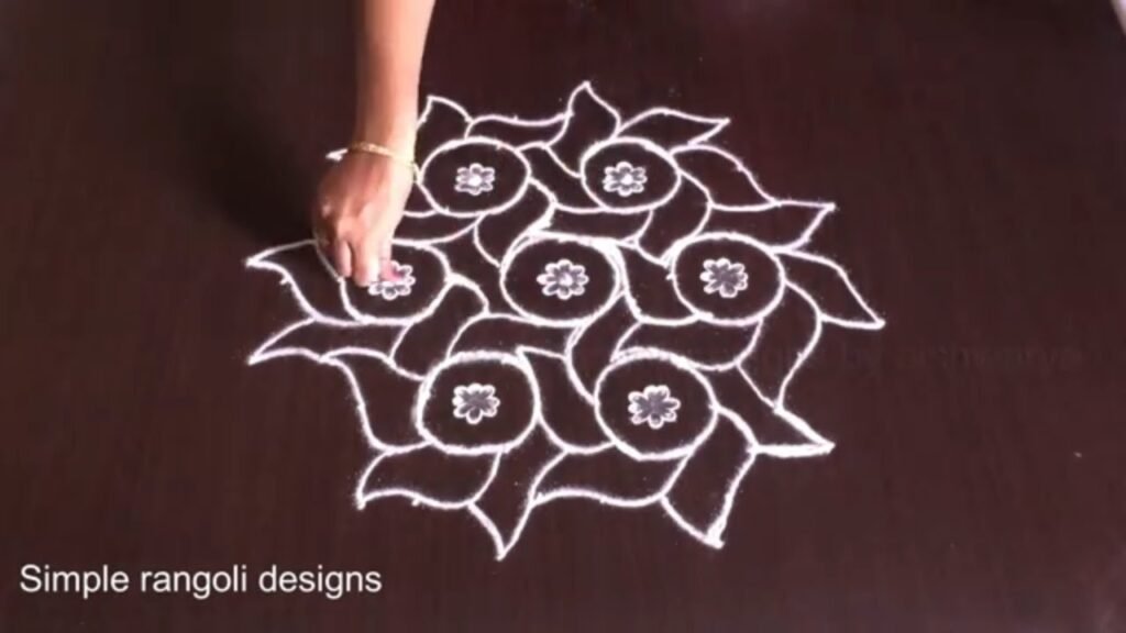 11-to-6 dot Sankranti flower muggulu