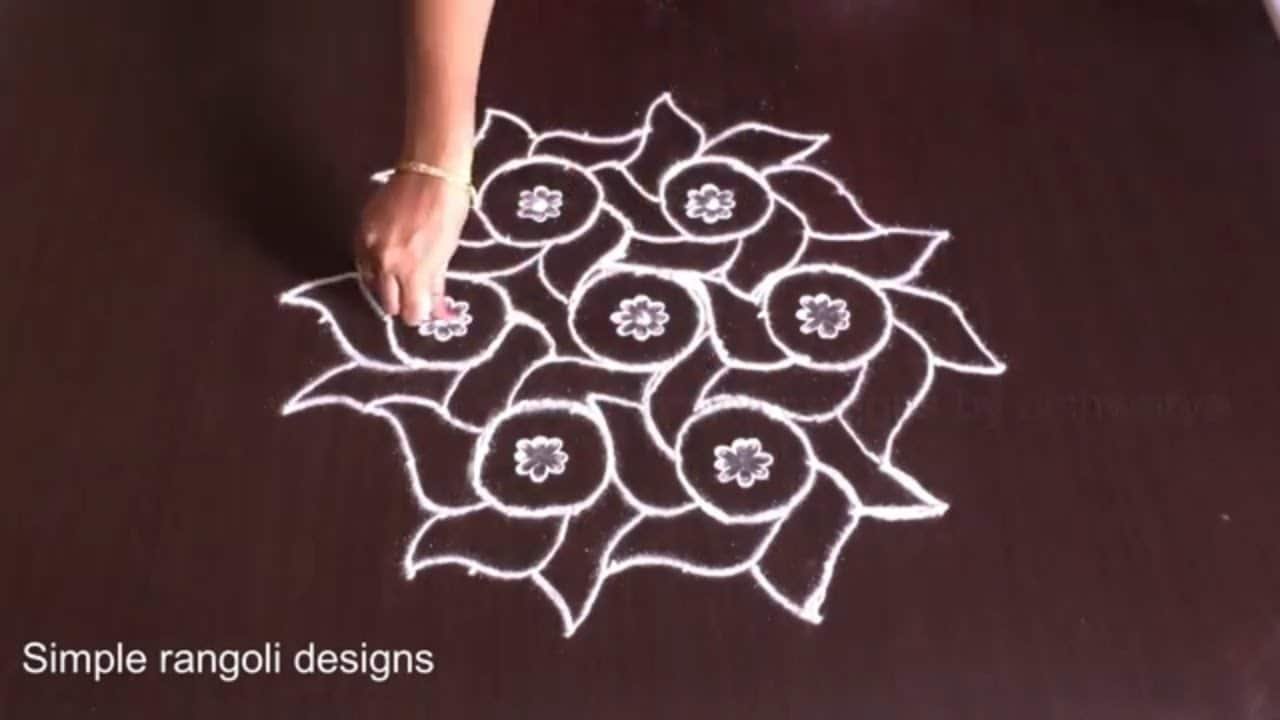 Sankranti Flowers Muggulu 11 to 6