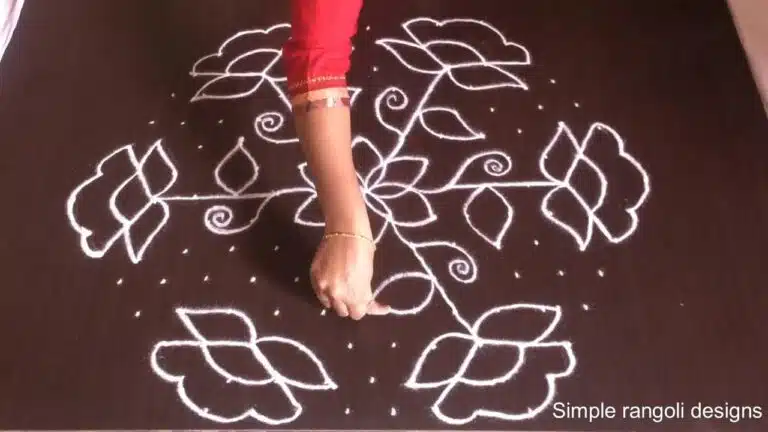 Sankranti flower rangoli