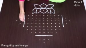 Sankranti Lotus Flower Muggulu
