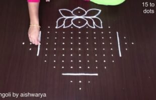 Sankranti Lotus Flower Muggulu