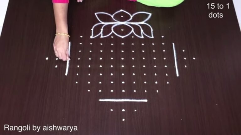 lotus muggulu for Sankranti