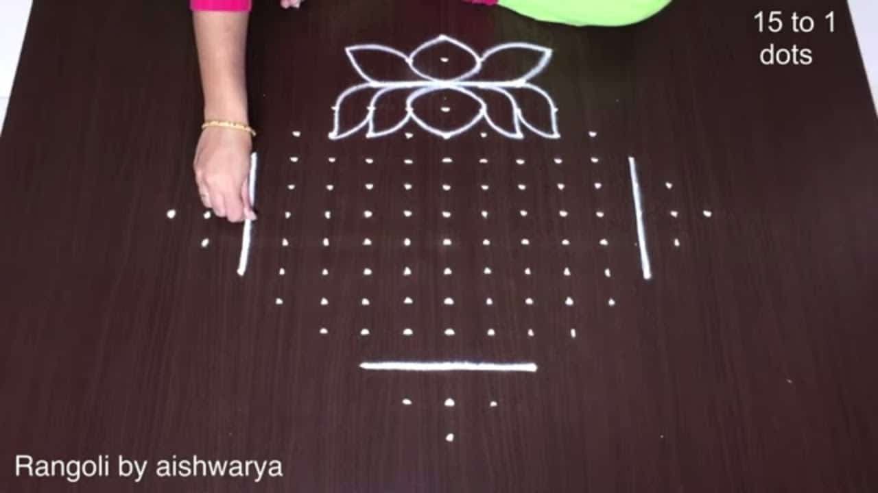 Sankranti Lotus Flower Muggulu