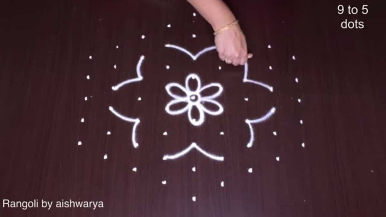 Sankranti Muggulu Easy Rangoli