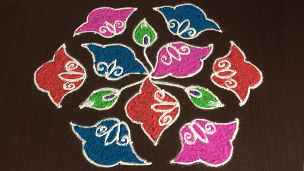 Sankranti Muggulu With 11 6 Dots