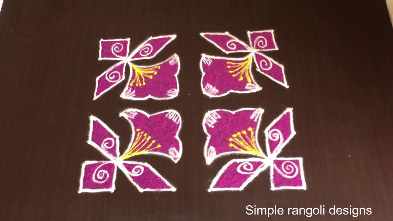 Sankranti Rangoli Designs With 8 Dots